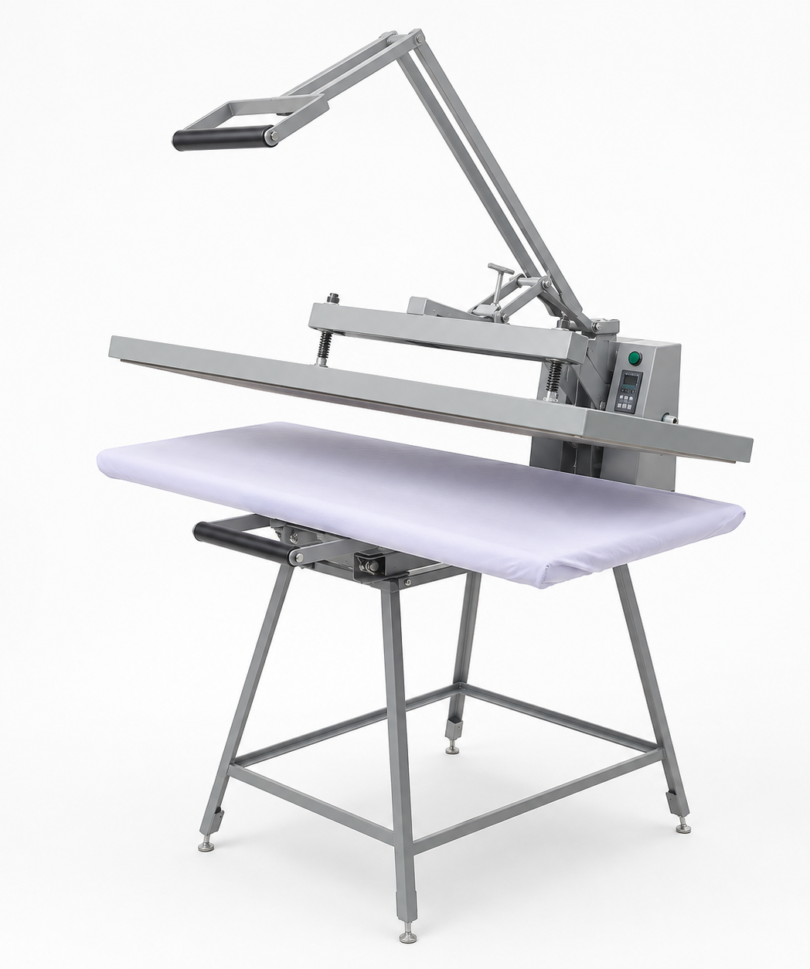Planchadora industrial INOR P-12060-M de 120 × 60 cm con bandeja retráctil